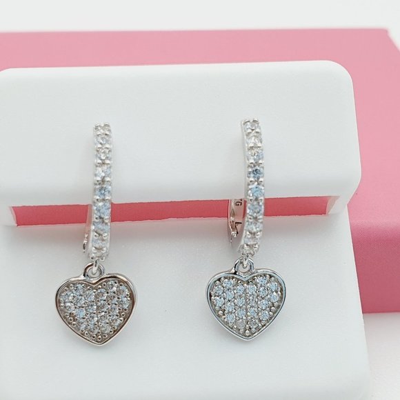 925 Sterling Silver Cubic Zirconia EarringU19254711 - Picture 2 of 10